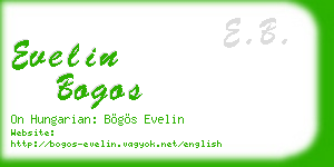 evelin bogos business card